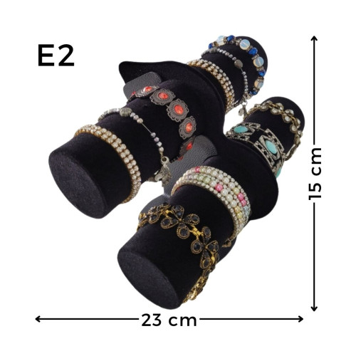 Expositor de Pulseira Duplo de Veludo 